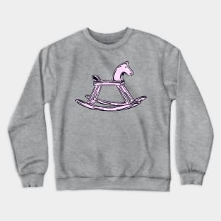 Pink Rocking Horse Crewneck Sweatshirt